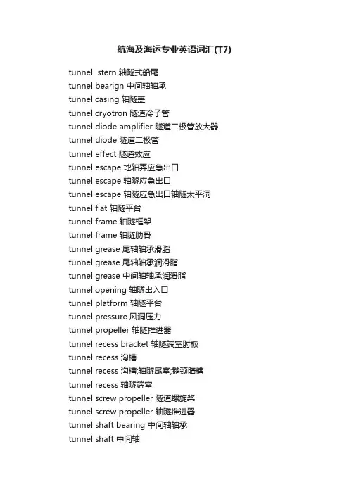 航海及海运专业英语词汇（T7）