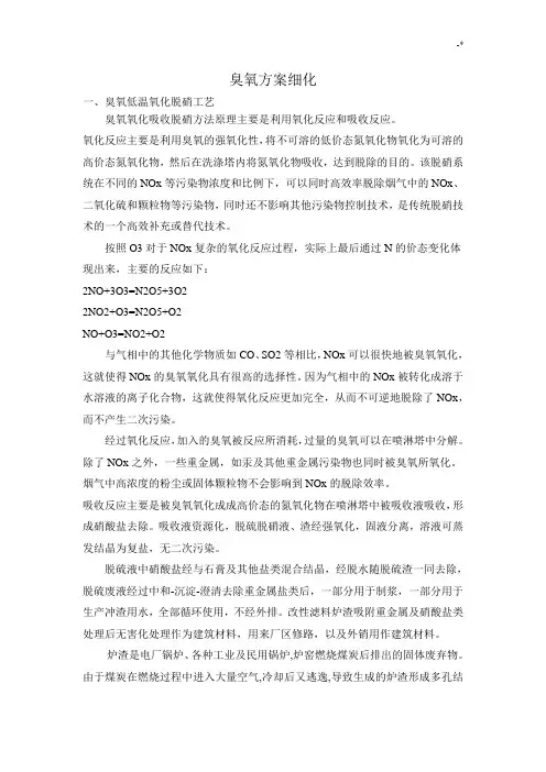 臭氧脱硝工艺标准说明