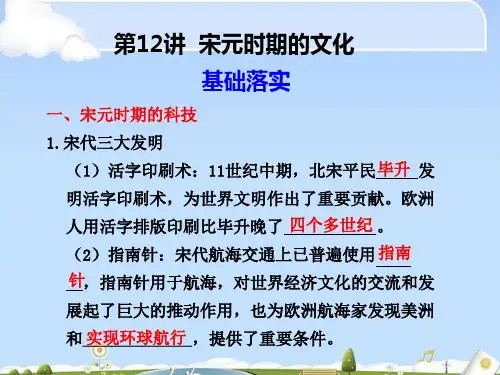 宋元时期的文化PPT课件 人教版