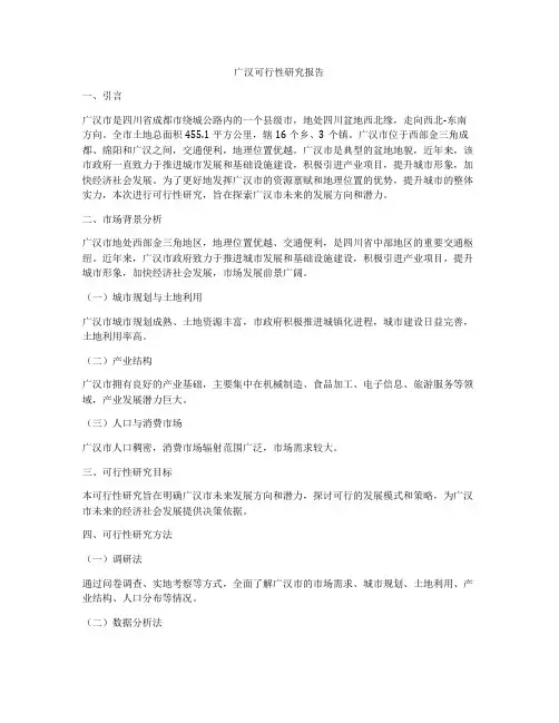 广汉可行性研究报告