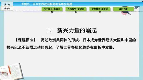 高中历史专题9当今世界政治格局的多极化趋势9.2新兴力量的崛起课件人民版必修1