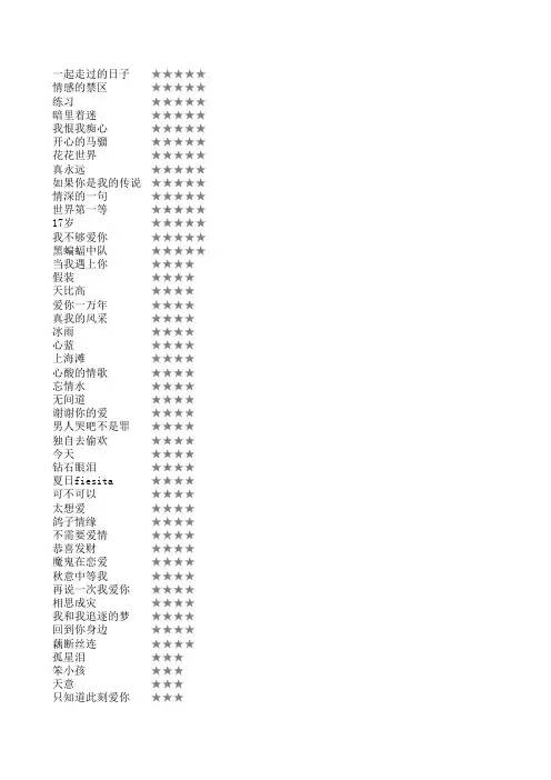 刘德华经典歌曲
