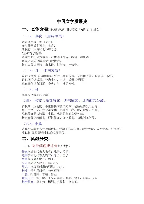 中国文学发展史.doc