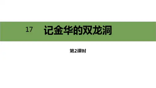 《记金华的双龙洞》PPT精品课件(第2课时)