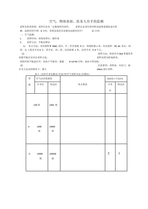 院感采样方法