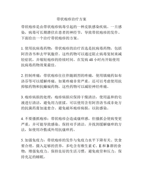 带状疱疹治疗方案