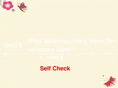 八年级英语下册Unit5Whatwereyoudoingwhentherainstor
