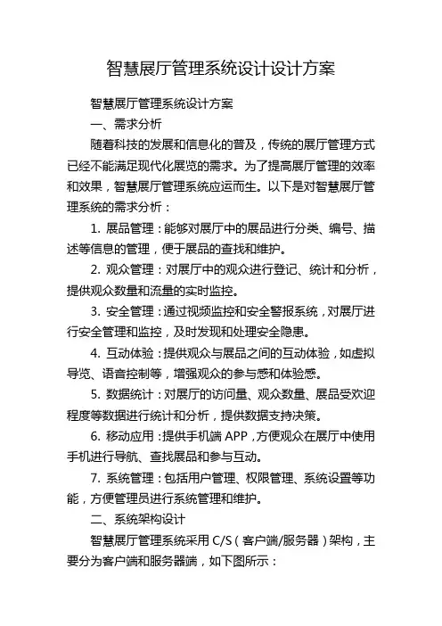 智慧展厅管理系统设计设计方案
