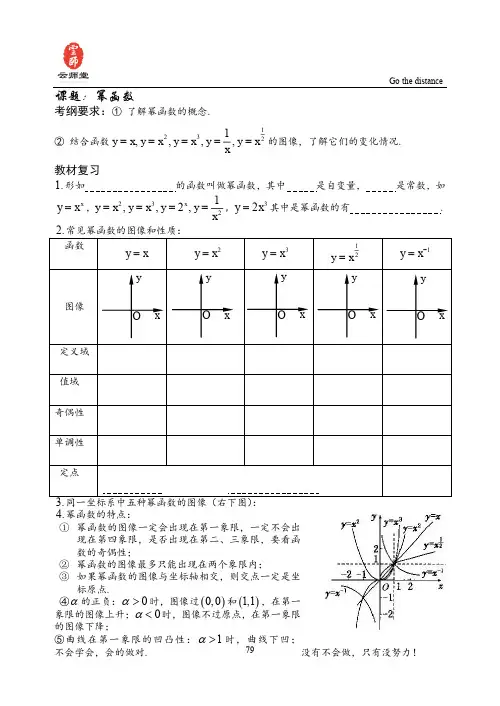 高考数学一轮复习 13课时 幂函数  