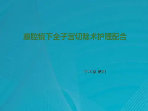 腹腔镜下全子宫切除术护理配合PPT课件