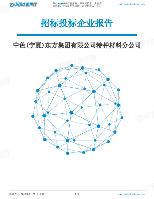 中色(宁夏)东方集团有限公司特种材料分公司_中标190923