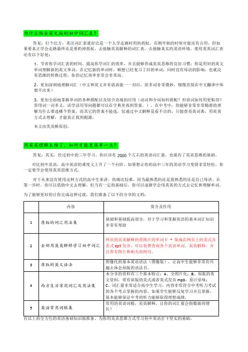 2016年高中英语译林牛津版单词表((按字母顺序)英英解释版