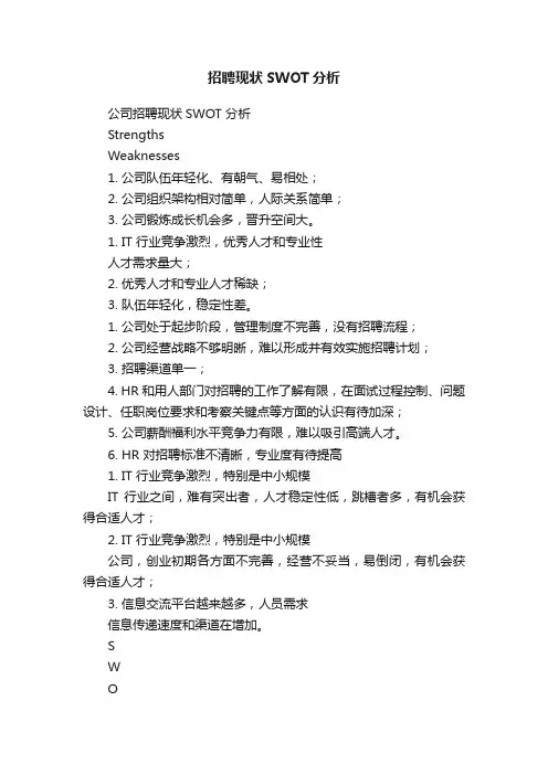 招聘现状SWOT分析