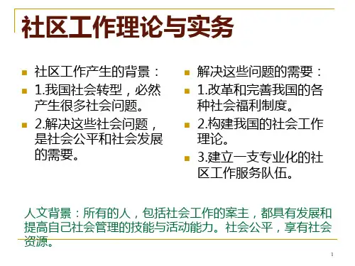 社区工作理论与实务PPT课件