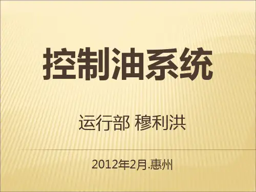 燃气电厂控制油系统(惠州)PPT课件