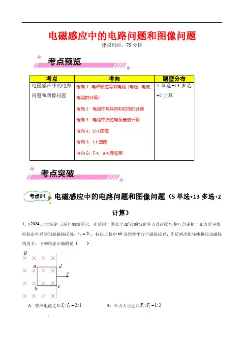 电磁感应中的电路问题和图像问题(解析版)—2025年高考物理一轮复习考点通关卷(新高考通用)