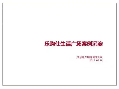 南京乐购仕生活广场案例沉淀资料