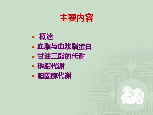 脂类代谢课件ppt
