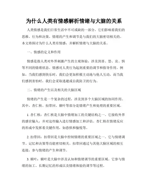为什么人类有情感解析情绪与大脑的关系