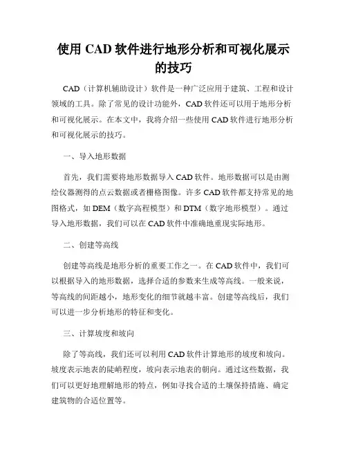 使用CAD软件进行地形分析和可视化展示的技巧
