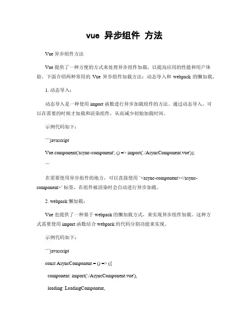 vue 异步组件 方法