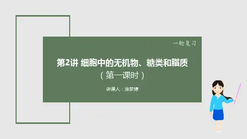 高三生物一轮复习课件细胞中的无机物糖类和脂质