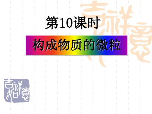 人教版初中化学复习课：第10课时 构成物质的微粒 课件
