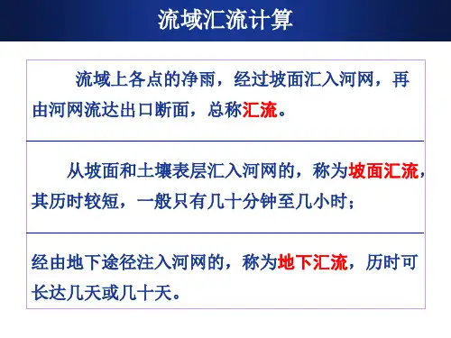 第3章流域汇流计算讲解课件