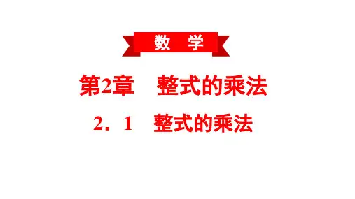 湘教版七年级数学下册  2.1.2 幂的乘方 习题课件 (14ppt)