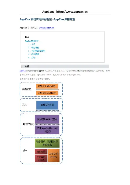 AppCan移动应用开发框架- AppCan应用开发