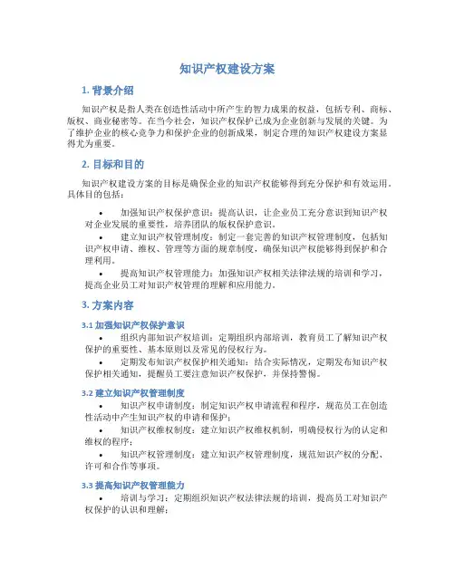 知识产权 建设方案