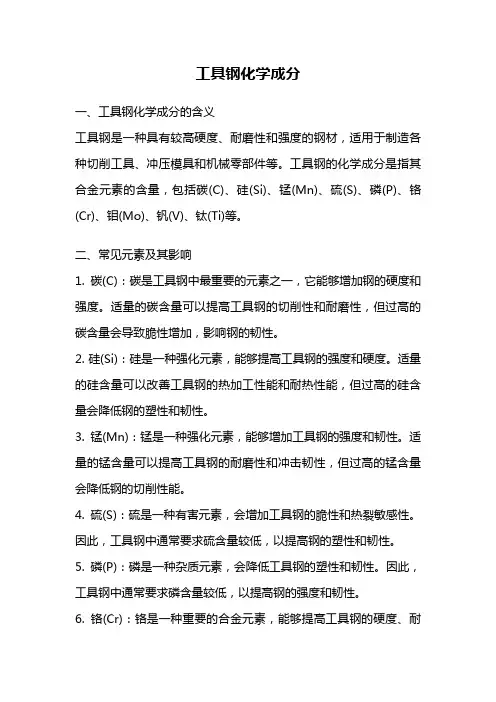 工具钢化学成分