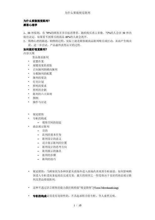 为什么要做视觉陈列