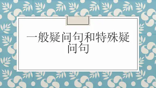 七年级英语一般疑问句和特殊疑问句省公开课获奖课件说课比赛一等奖课件
