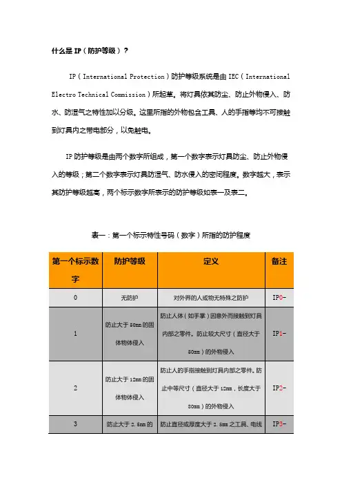 IP等级的含义