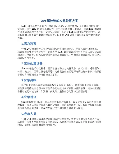 lng罐装装卸应急处置方案