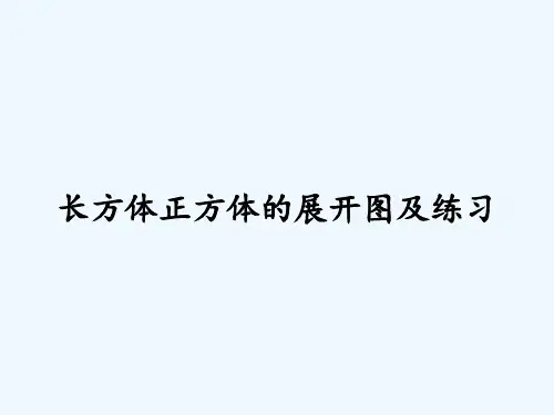 长方体正方体的展开图及练习 PPT