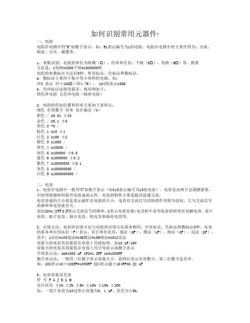 如何识别主板常用元器件