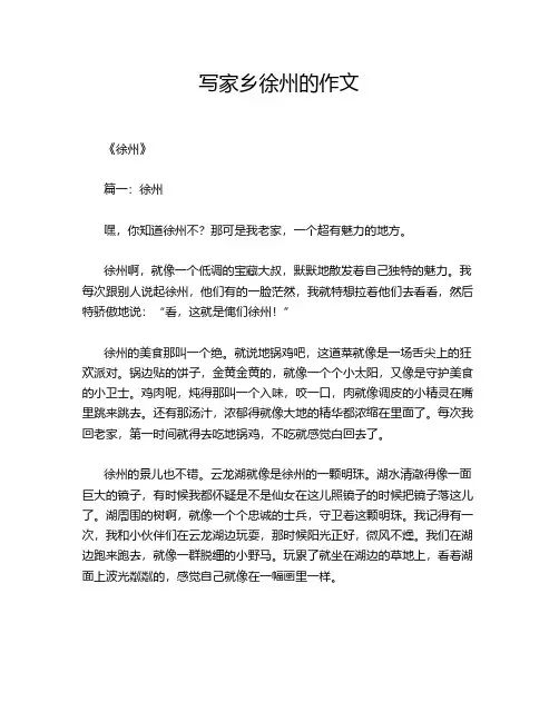 写家乡徐州的作文