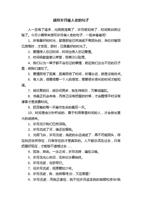 感叹岁月催人老的句子