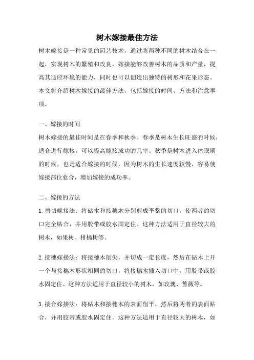 树木嫁接最佳方法