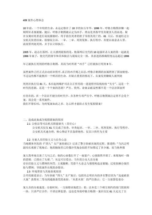 呼格吉勒图案案件的分析及预防措施
