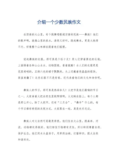 介绍一个少数民族作文