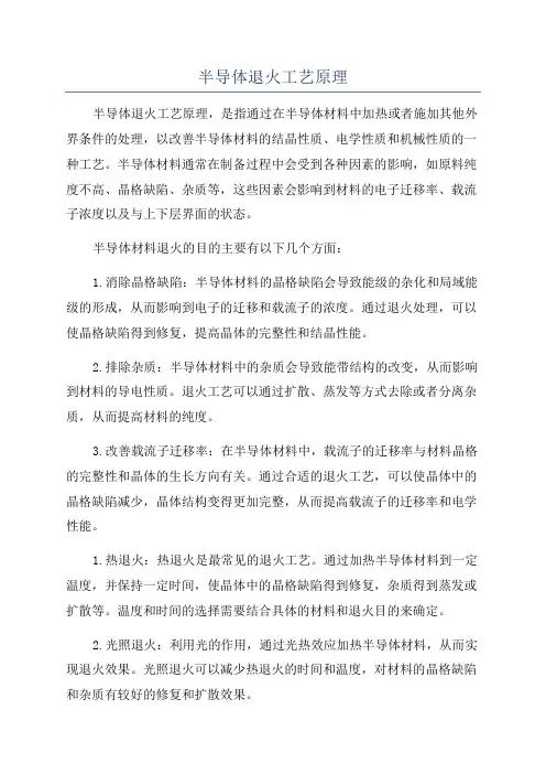 半导体退火工艺原理