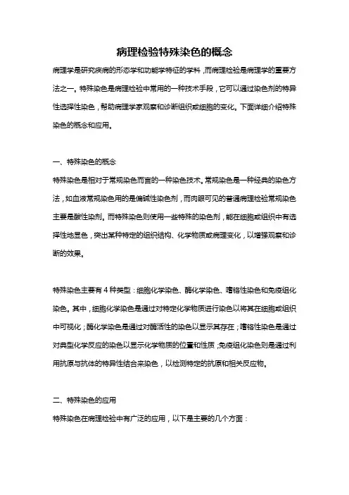 病理检验特殊染色的概念