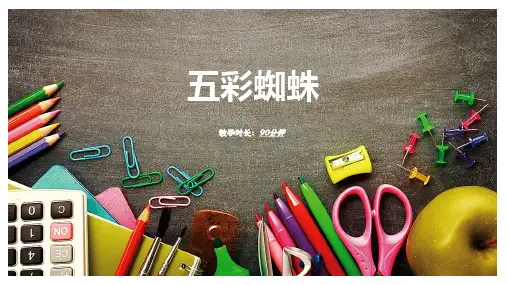 美术教案课件——五彩蜘蛛