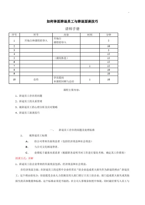 如何体面辞退员工与辞退面谈技巧窍门