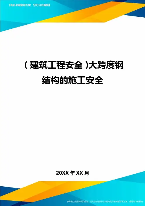 (建筑工程安全)大跨度钢结构的施工安全精编