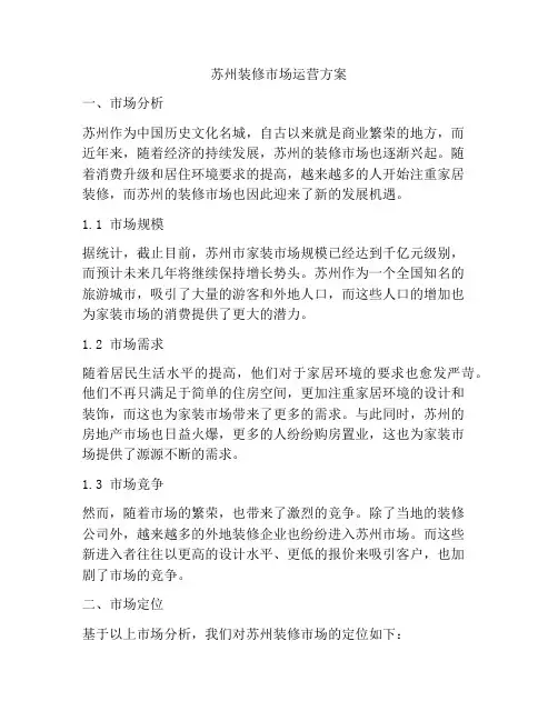 苏州装修市场运营方案