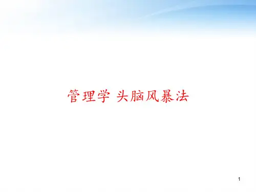 管理学 头脑风暴法 ppt课件